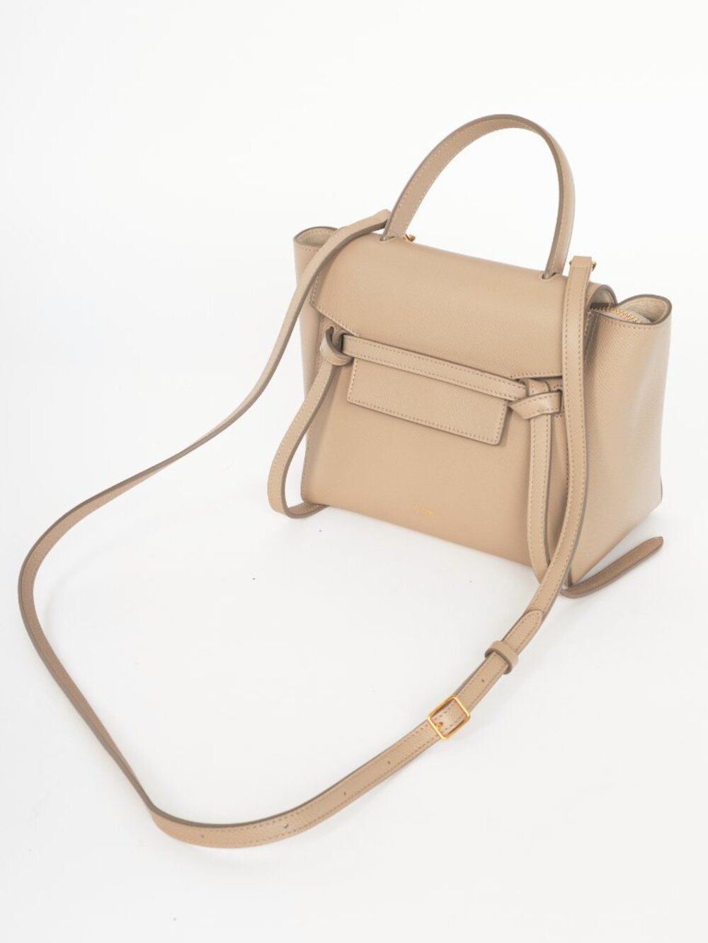 Celine Taupe Grained Calfskin Micro Belt Bag - Picture 6 of 14